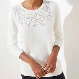 NWT Loft cream sweater size XS